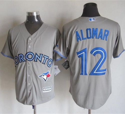 Blue Jays #12 Roberto Alomar Grey New Cool Base Stitched MLB Jersey